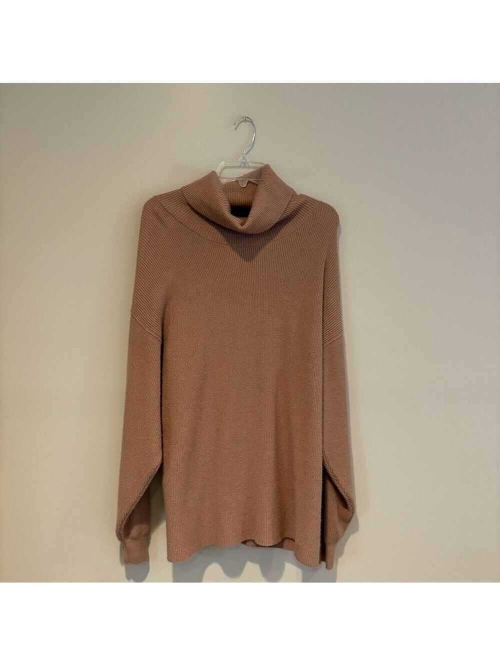 Free People Softly Structured Women's Warm Cowl Neck Oversized Sweater Size M